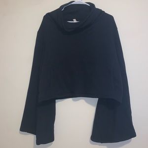 Free People Movement Mock Neck Cropped Hoodie